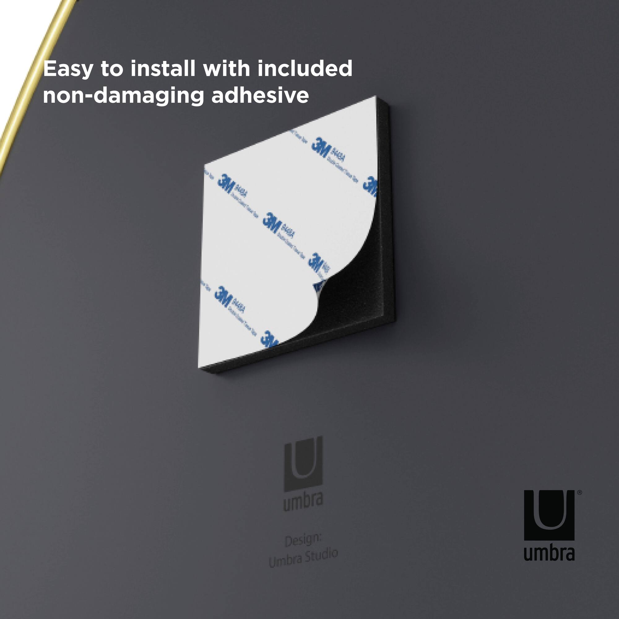 Umbra Brass Hubba Pebble Mirror Set